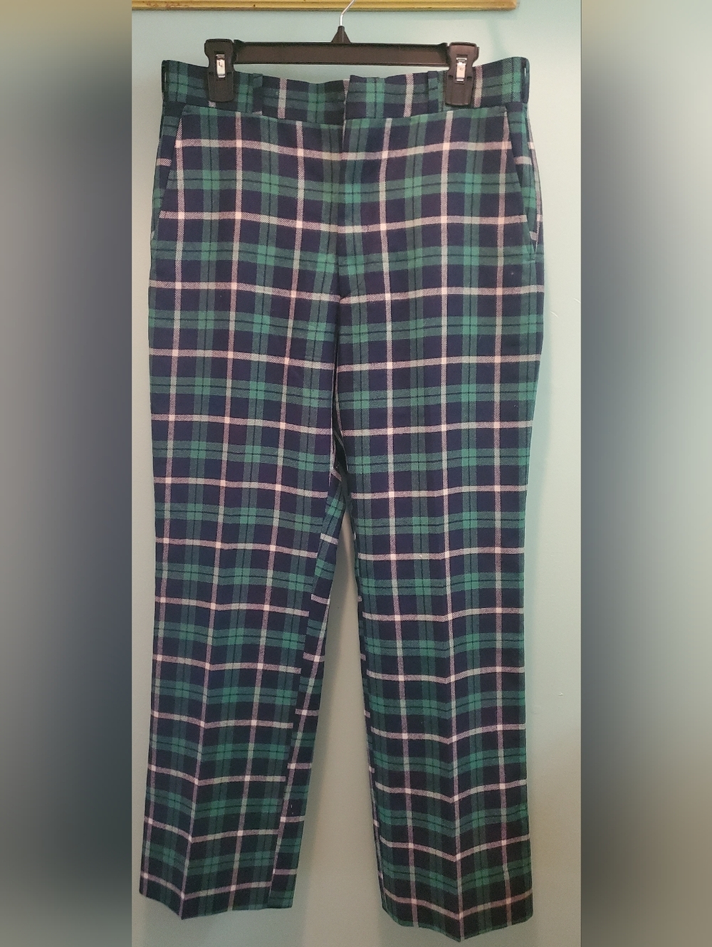 Vintage Plaid Wool Pants